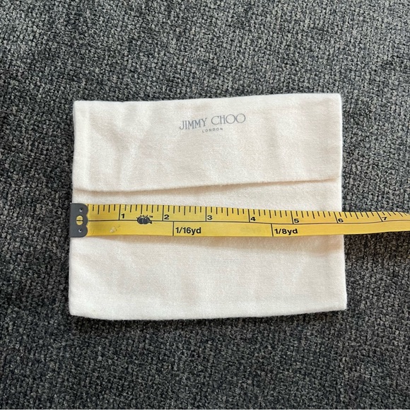 Jimmy Choo Dust Bag Off White Mini Storage Cover Fold Jewelry 6” X 5” - Picture 6 of 7